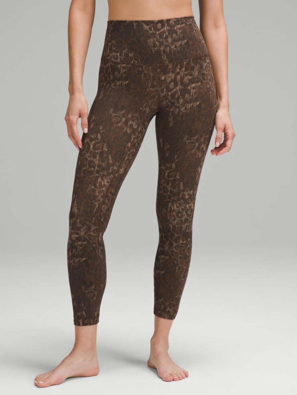 NWT Lululemon Align High-Rise Pant 25" (Lined Truleopard MAX Brown Multi)